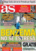 Portada diario AS del 10 de Octubre de 2013