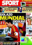 Portada diario Sport del 12 de Octubre de 2013