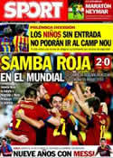 Portada diario Sport del 16 de Octubre de 2013