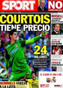 Portada diario Sport del 17 de Octubre de 2013