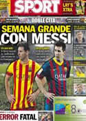 Portada diario Sport del 21 de Octubre de 2013