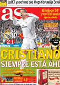 Portada diario AS del 24 de Octubre de 2013