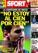 Portada diario Sport del 3 de Noviembre de 2013