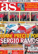 Portada diario AS del 29 de Noviembre de 2013