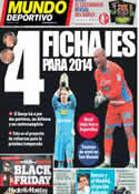 Portada Mundo Deportivo del 29 de Noviembre de 2013