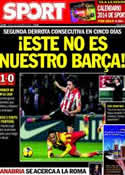 Portada diario Sport del 2 de Diciembre de 2013