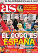 Portada diario AS del 6 de Diciembre de 2013