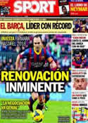 Portada diario Sport del 16 de Diciembre de 2013