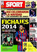 Portada diario Sport del 27 de Diciembre de 2013