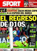 Portada diario Sport del 8 de Enero de 2014