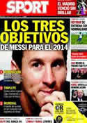 Portada diario Sport del 10 de Enero de 2014