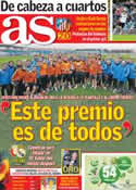 Portada diario AS del 15 de Enero de 2014