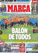 Portada diario Marca del 15 de Enero de 2014