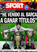 Portada diario Sport del 15 de Enero de 2014