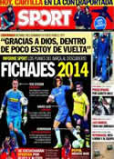 Portada diario Sport del 18 de Enero de 2014