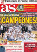 Portada diario AS del 10 de Febrero de 2014