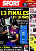 Portada diario Sport del 14 de Febrero de 2014