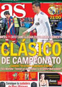 Portada diario AS del 23 de Marzo de 2014