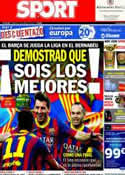 Portada diario Sport del 23 de Marzo de 2014