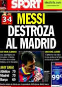 Portada diario Sport del 24 de Marzo de 2014