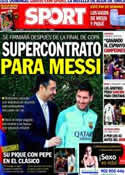 Portada diario Sport del 25 de Marzo de 2014