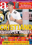 Portada diario AS del 4 de Abril de 2014