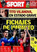 Portada diario Sport del 25 de Abril de 2014