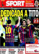 Portada diario Sport del 28 de Abril de 2014