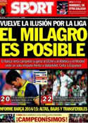 Portada diario Sport del 5 de Mayo de 2014