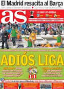 Portada diario AS del 8 de Mayo de 2014