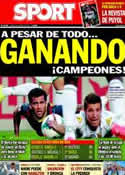 Portada diario Sport del 12 de Mayo de 2014