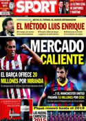 Portada diario Sport del 21 de Mayo de 2014