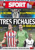 Portada diario Sport del 24 de Mayo de 2014