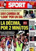 Portada diario Sport del 25 de Mayo de 2014