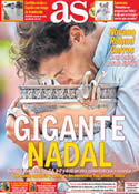 Portada diario AS del 9 de Junio de 2014