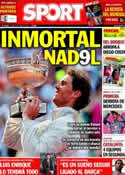 Portada diario Sport del 9 de Junio de 2014