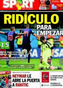 Portada diario Sport del 14 de Junio de 2014