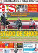 Portada diario AS del 15 de Junio de 2014