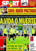 Portada diario Sport del 18 de Junio de 2014