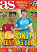 Portada diario AS del 19 de Junio de 2014