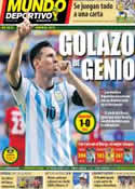 Portada Mundo Deportivo del 22 de Junio de 2014