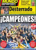 Portada Mundo Deportivo del 27 de Junio de 2014