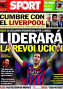 Portada diario Sport del 3 de Julio de 2014