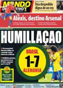 Portada Mundo Deportivo del 9 de Julio de 2014